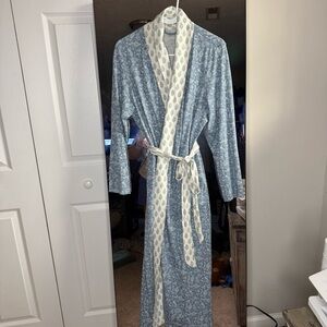J. Jill Blue and Cream Sleep Robe